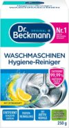 Dr. Beckmann Waschmaschinen Hygiene-Reiniger | Maschinenreiniger mit Aktivkohle | Entfernt unangenehme Gerüche | 250 g (Die Verpackung kann variieren)
