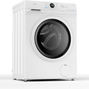 Midea MF10EW70B Waschmaschine / 7kg / 1400 U/Min/EEK A/Inverter Quattro Motor/Dampffunktion/Grosse Trommel/Nachlegefunktion/Kindersicherung/AquaStop, Weiß