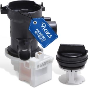 VIOKS Ablaufpumpe Ersatz für Bosch Pumpe 00145212 & Copreci KEBS - Laugenpumpe 30W mit Pumpenkopf Sieb für Waschmaschine Bosch Siemens iQ100 iQ300 iQ500 Avantixx Extraklasse Classixx VarioPerfect