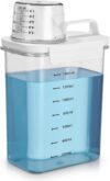 1800ml Luftdichter Waschmittelspender mit Messbecher, Waschpulver Aufbewahrungsbox, Waschpulverspender, Waschmittelbox Vorratsbehälter, Mehrzweck Waschmittelbox für Waschpulver, Wäscheparfüm