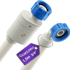 Vioks.pro Waschmaschinenschlauch Aquastop Wasserschlauch 3/4 Zoll Schlauch 1,5 m 25 °C - Zulaufschlauch Spülmaschine/Aquastop Schlauch Waschmaschine - Waschmaschinen Zubehör Spülmaschine Zubehör