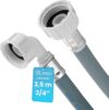 DL-pro Universal 3,5m Wasserschlauch Schlauch Zulaufschlauch 3/4″ gerade/gewinkelt 60Bar für Waschmaschine Trockner Spülmaschine Geschirrspüler