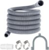Ablaufschlauch für Waschmaschinen Abwasserschlauch Verlängerung 3M x 20mm waschmaschinenschlauch Universal Abwasserschlauch Verlängerung Set für Waschmaschine Geschirrspüler Trockner