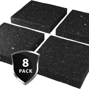 Schwingungsdämpfer Waschmaschinen 90x90x15mm - 8er Set - Anti vibration Pads, Gummiunterlage Antivibrationsunterlage für Trockner, Möbel & co - Unterlage Antirutschunterlage - DEUTSCHE PRODUKTION