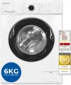 Exquisit Waschmaschine 6kg, Energieeffizienzklasse A, max. 1000 U/min, ECO 40-60, Kurzprogramm, Kindersicherung, 16 Waschprogramme, WA56110-020A weiss